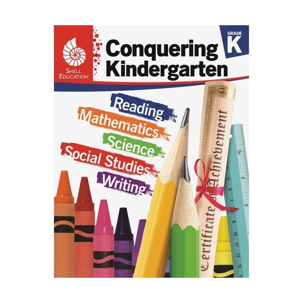 Shell Education Teacher Created Materials Conquering Kindergarten, 168-Page, 8-1/2inWx2-/5inLx11inH, MI SHL51619 - main